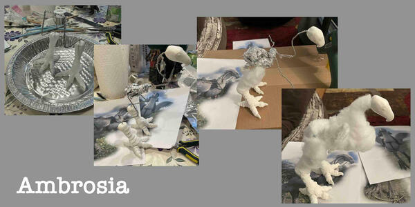 a collection of progress shots of a custom figure of Ambrosia from final fantasy 16 pt1 of 3