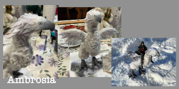a collection of progress shots of a custom figure of Ambrosia from final fantasy 16 pt3 of 3